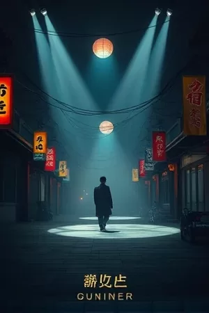 铁轨上的信剧集封面，废弃铁轨与挂在栏杆上的信