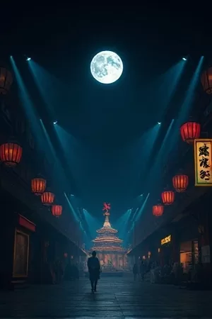 午夜面包房剧集封面，凌晨亮着灯的街角面包房